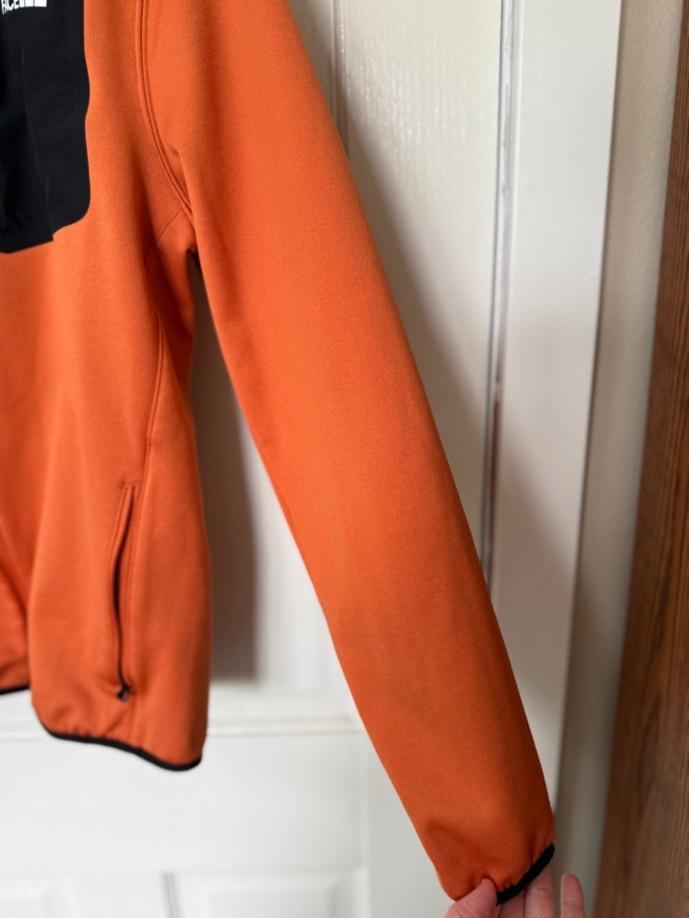 The North Face Mens Small Orange Full Zip Jacket Fleece Outdoor Layer - Picture 6 of 16